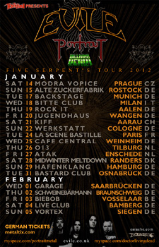 EVILE PORTRAIT tour NEWS 2011