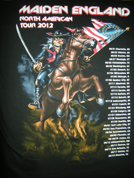 IRON MAIDEN shirt2 LIVE 2012
