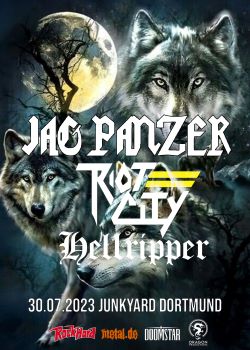 Jag Panzer - Flyer - Vorwort - live - 2023