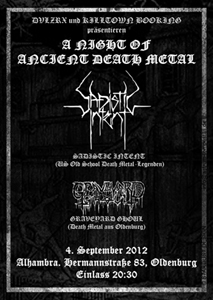 SADISTIC INTENT flyer NEWS 2012