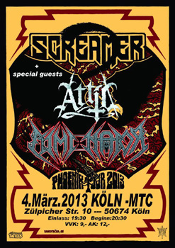 SCREAMER eventflyer LIVE 2013-03-04