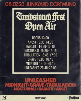 Tombstoned Open Air Flyer Vorwort - live - 2023